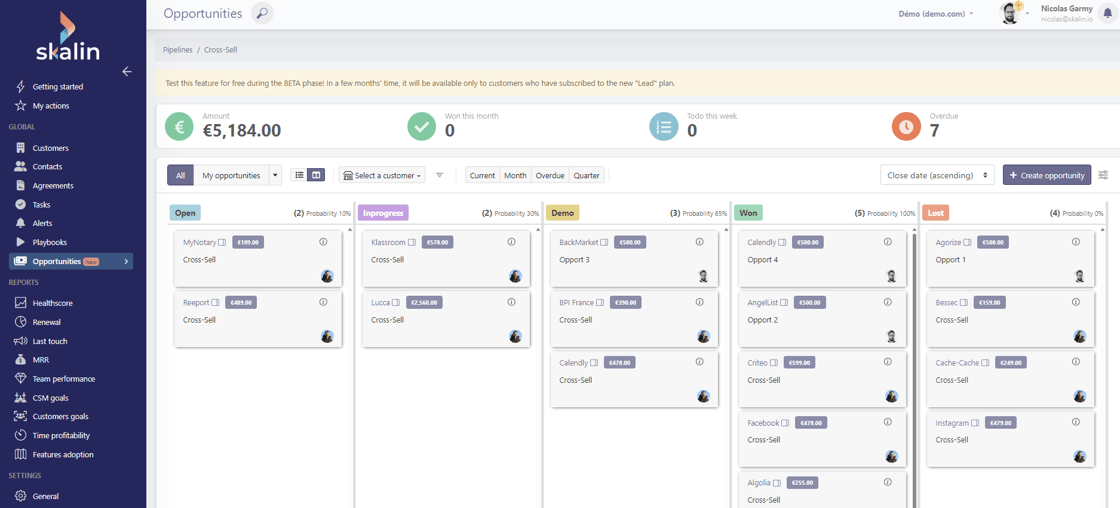 Opportunités - Pipeline
